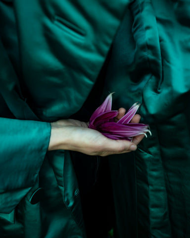 Emerald Coat with Dahlia Petal, 2019, Cig Harvey