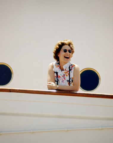 HM Queen Elizabeth II aboard HMY Britannia crossing The Equator, Indian Ocean, 1972, Patrick Lichfield